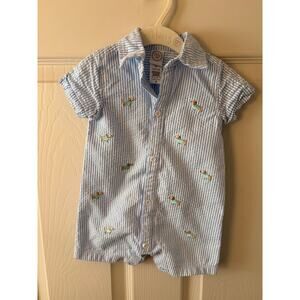 Little Me Seersucker Romper